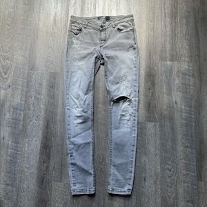 Porsche Designs Gray‎ Slim Straight Leg Jeans Men's Sz 28 Distressed Designer